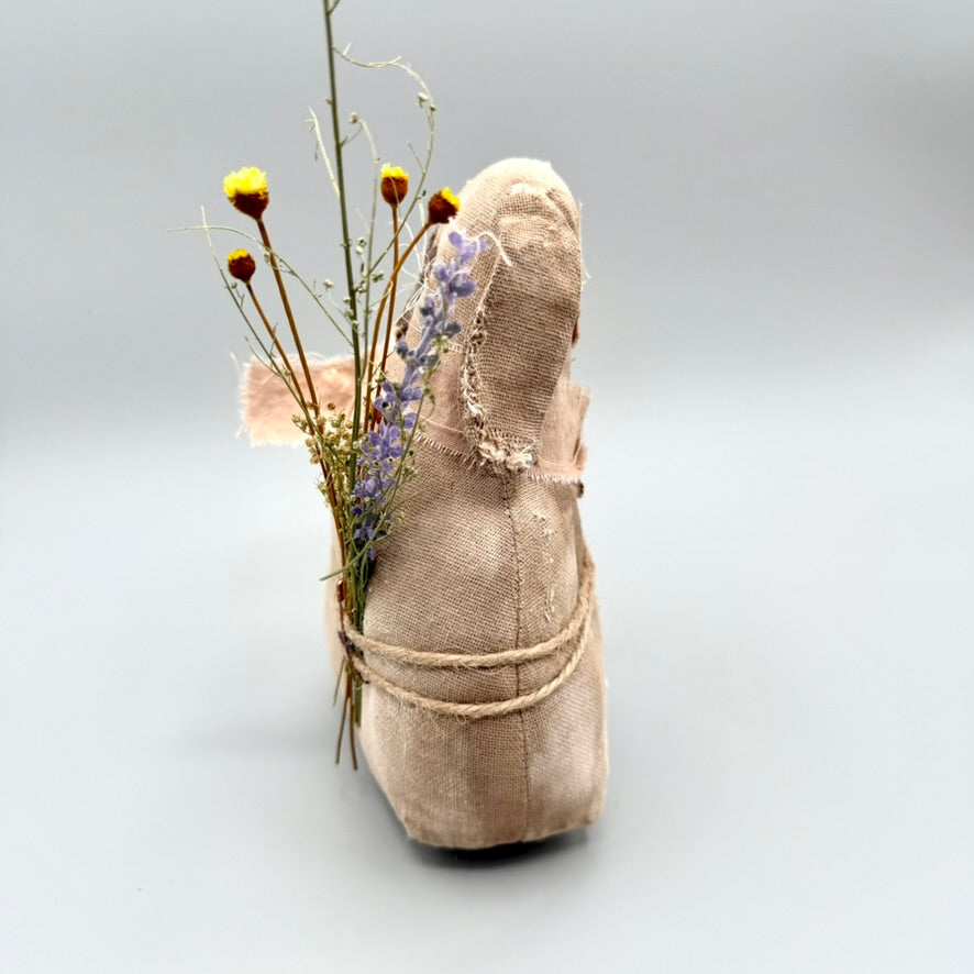 Fabric rabbit with florals