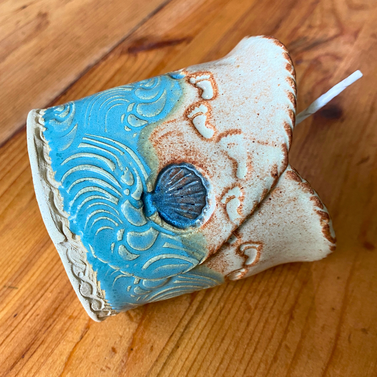 Footprints in the Sand Candle