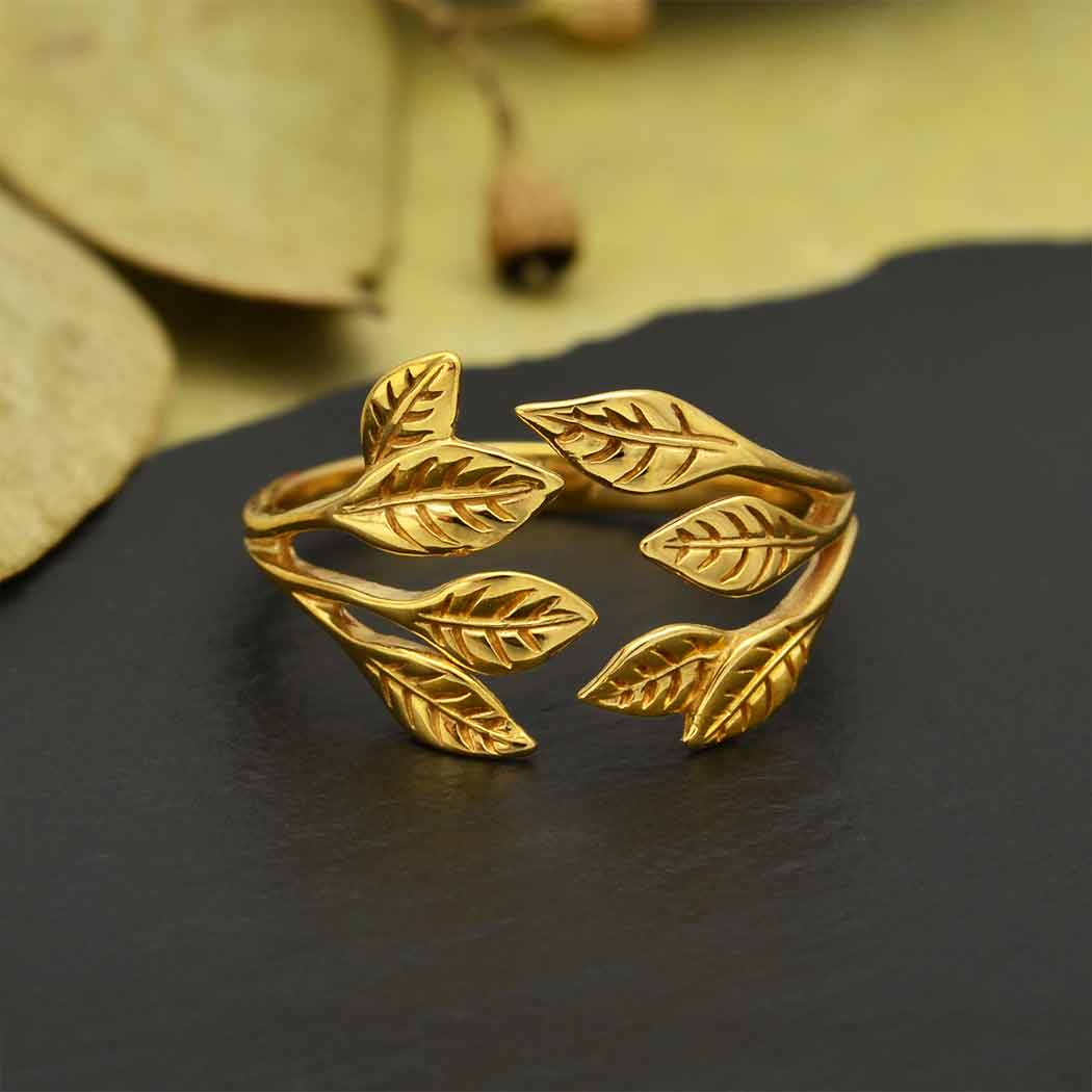 Leaf Cluster Adjustable Ring: Bronze