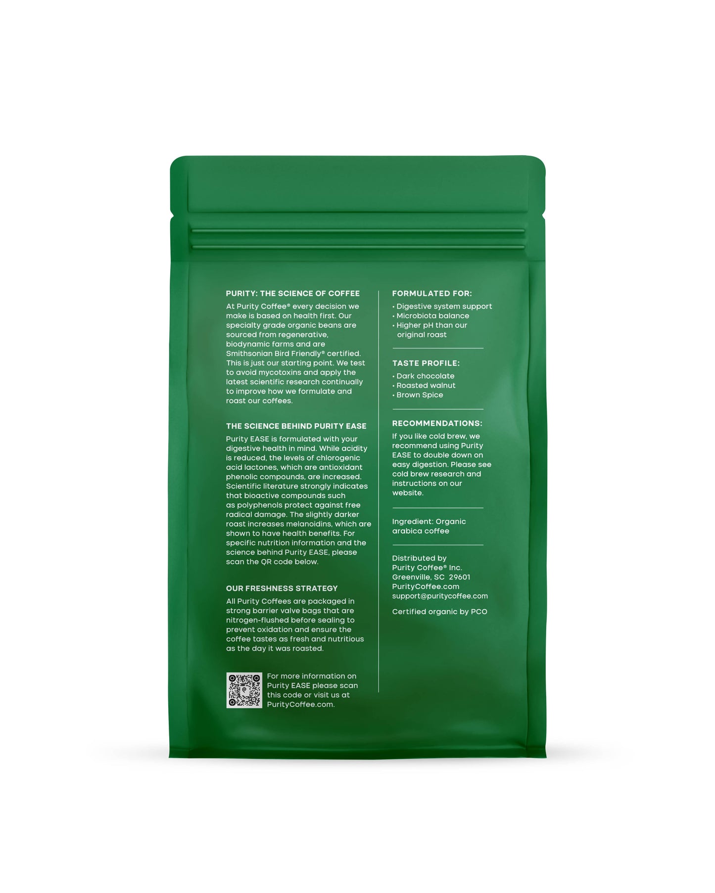Organic Mold Free Dark Roast Whole Bean Coffee 12oz | EASE