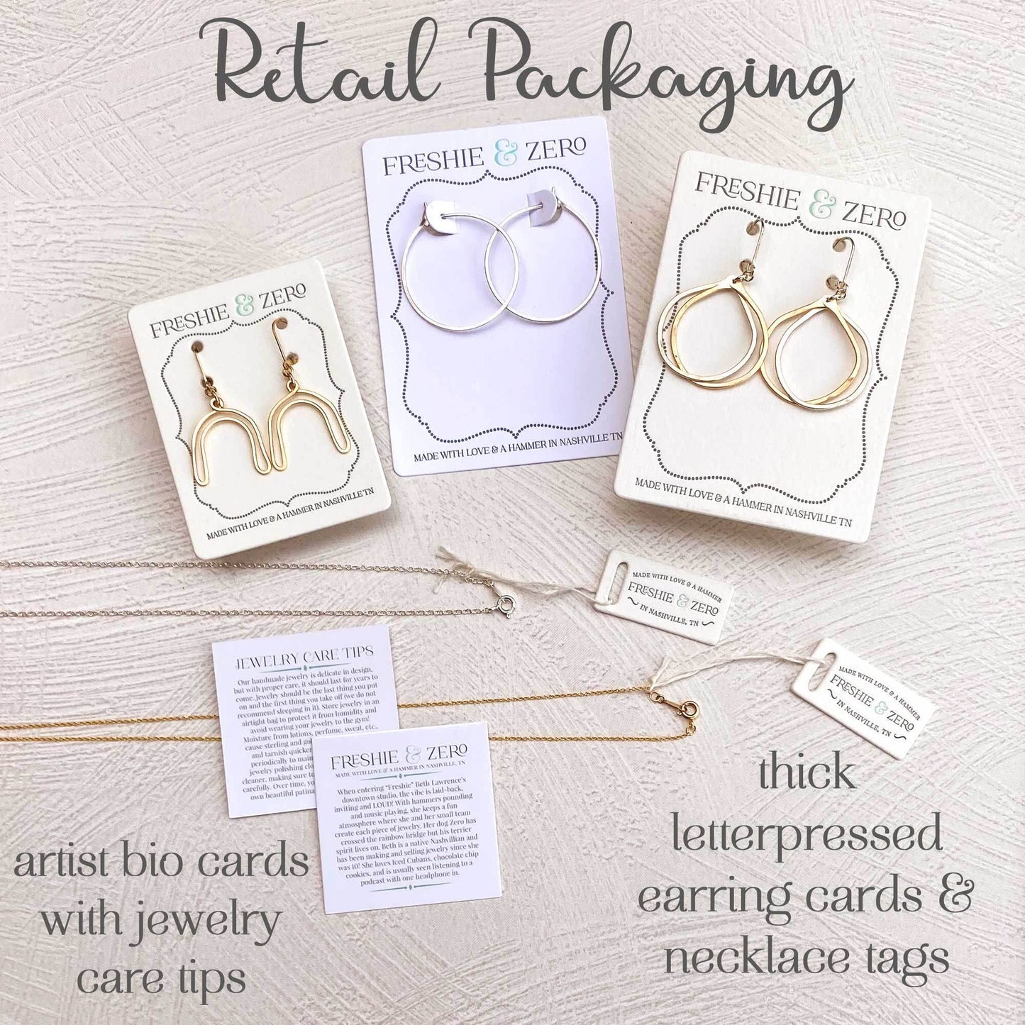 River Rocks Two Tone Circle Dangle Earrings
