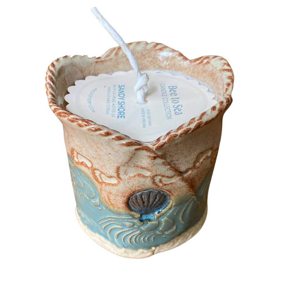 Footprints in the Sand Candle