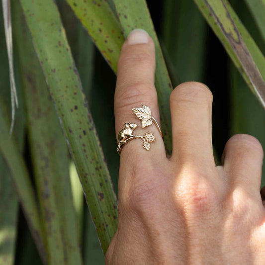 Adjustable Mouse and Blackberry Ring: Bronze