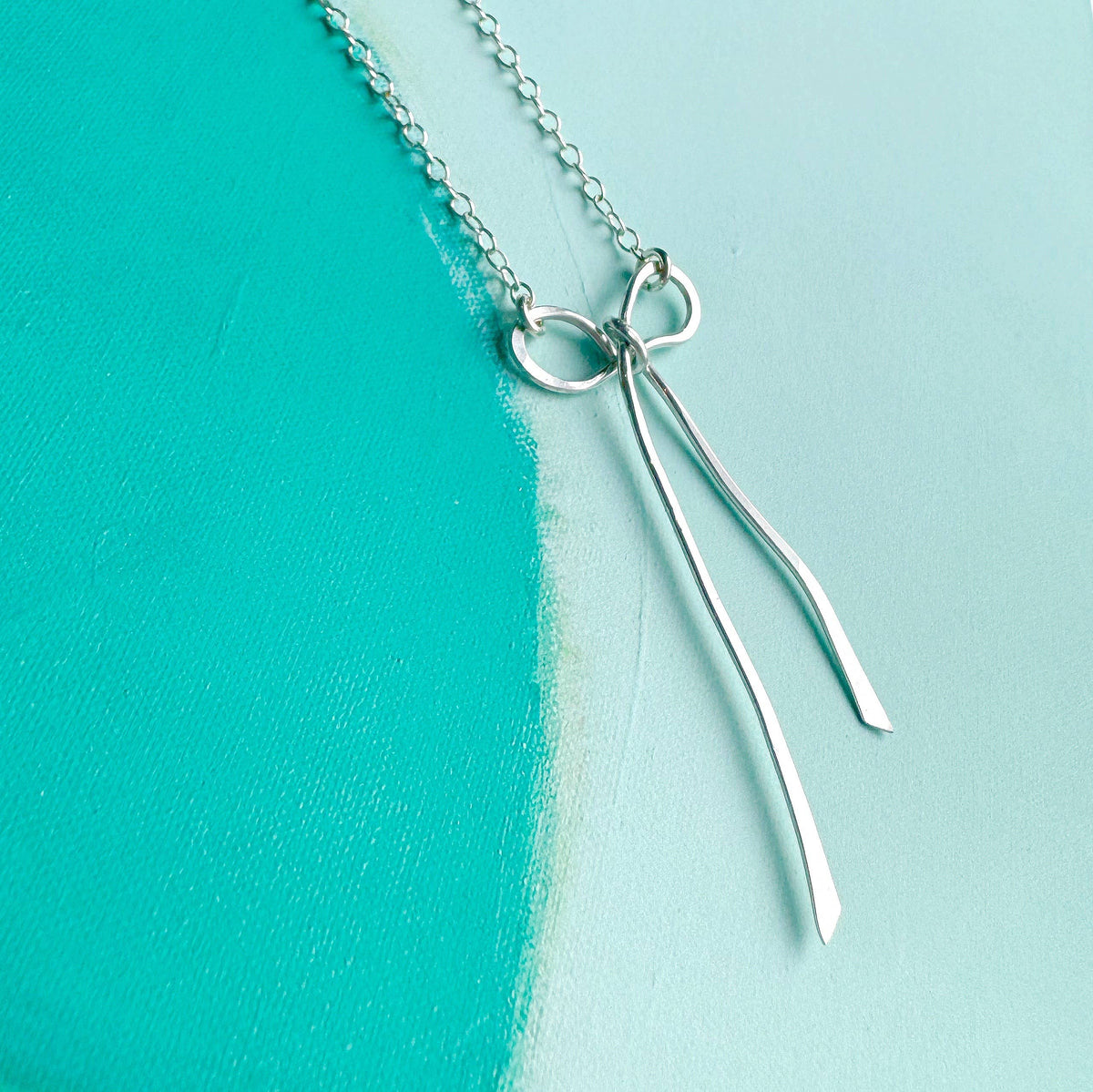 Wire Coquette Bow Dainty Necklace