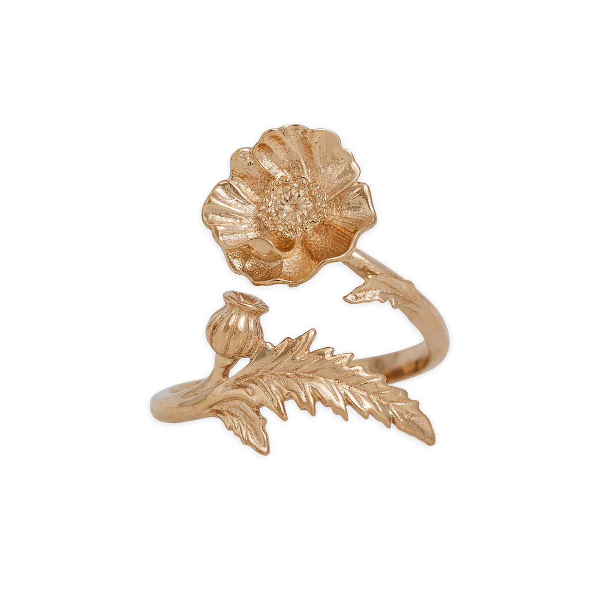 Adjustable Birth Flower Rings: Bronze / May - Lily of the Valley