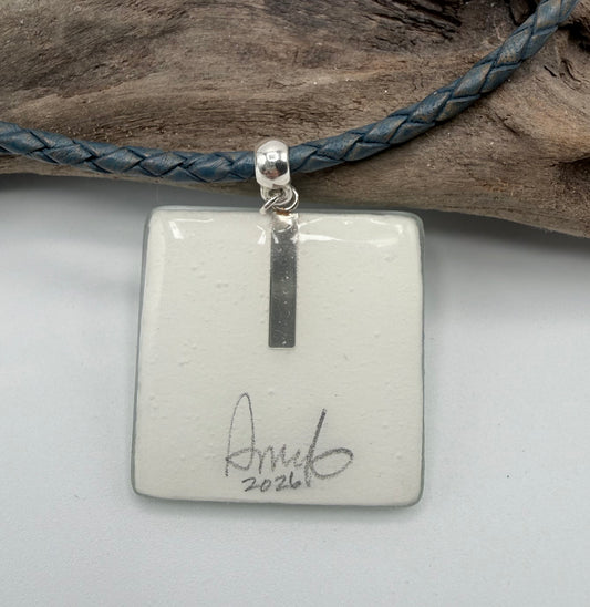 Watercolor Mountain Scene Necklace