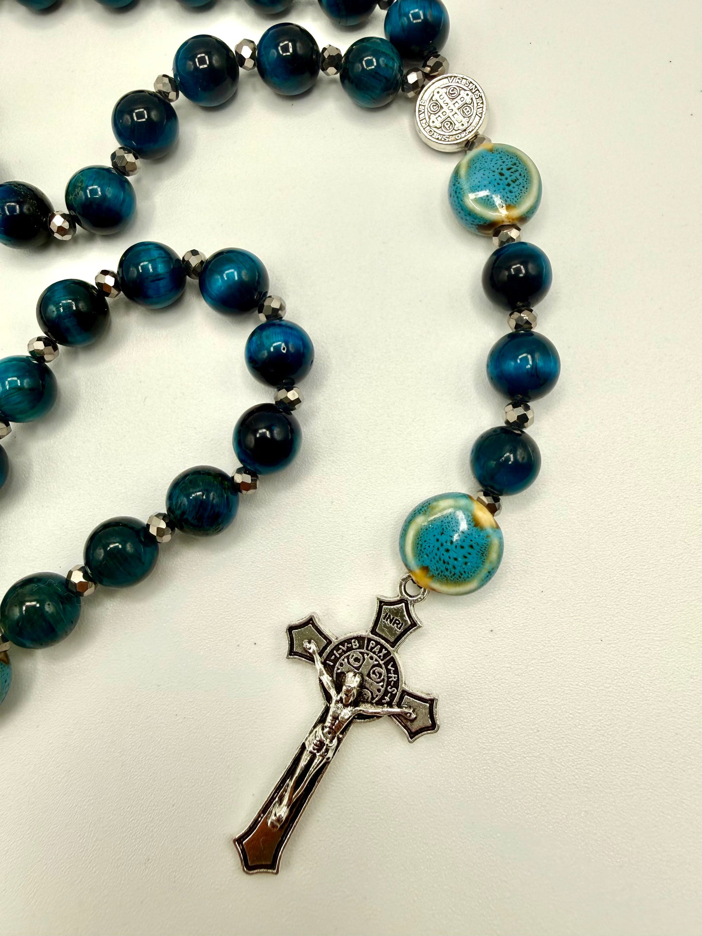 Turquoise Cats Eye Rosary