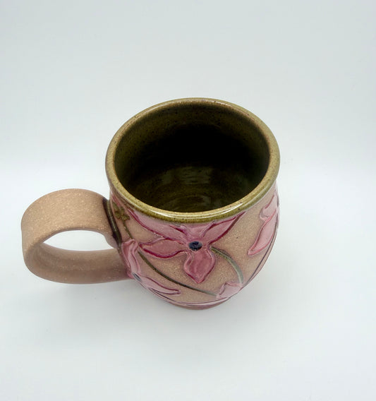 Pink Floral 'Naked' Mug