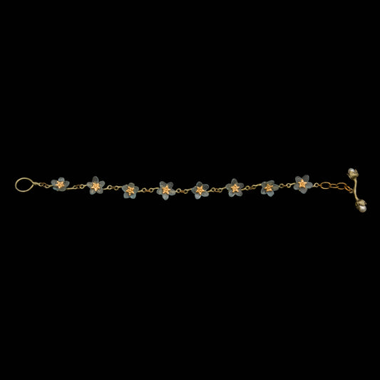 Forget Me Not Brass Bracelet