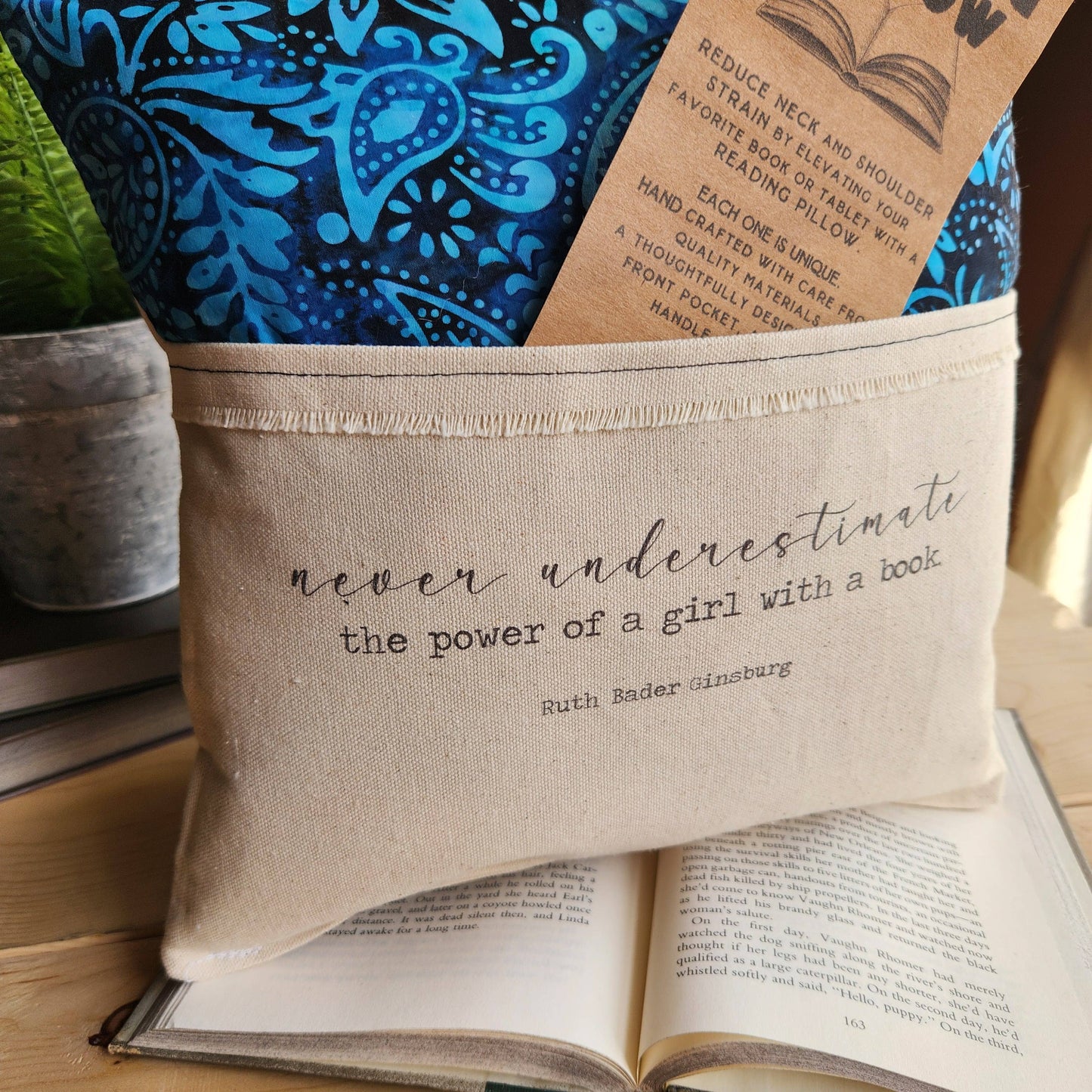 Never Underestimate the Power.... RBG, Reading Pillow