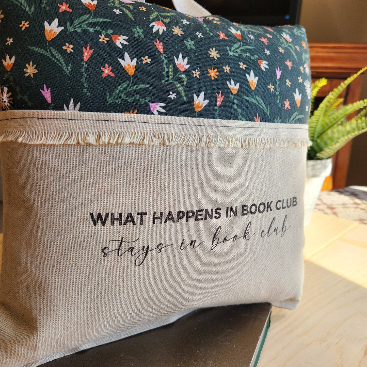What Happens at Book Club  Reading Pillow
