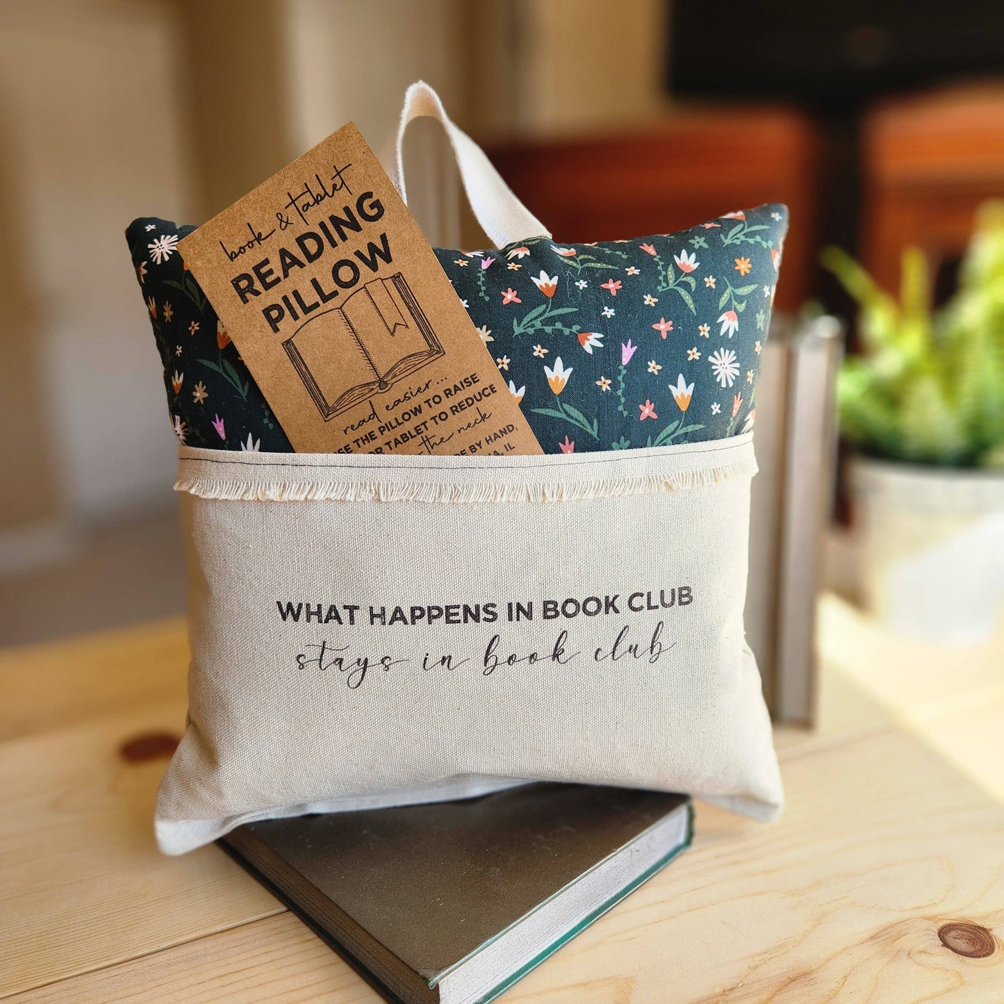 What Happens at Book Club  Reading Pillow