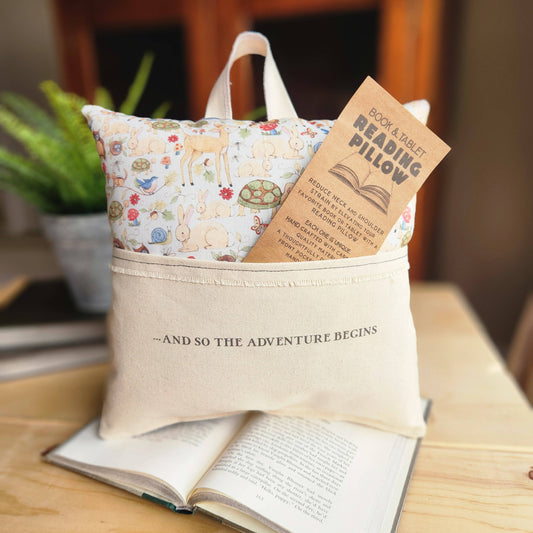 'And So the Adventure Begins'  Reading Pillow