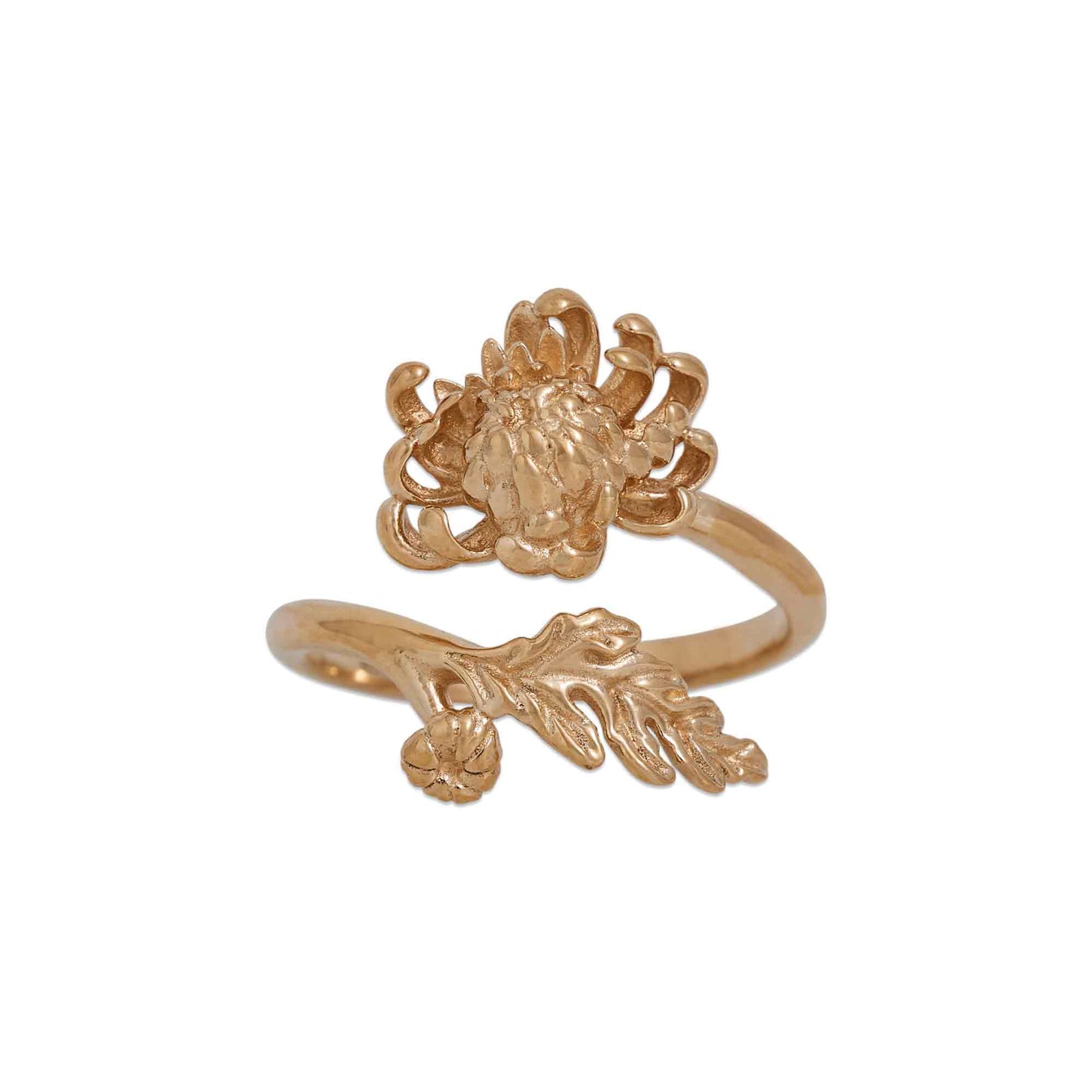 Adjustable Birth Flower Rings: Bronze / February - Iris