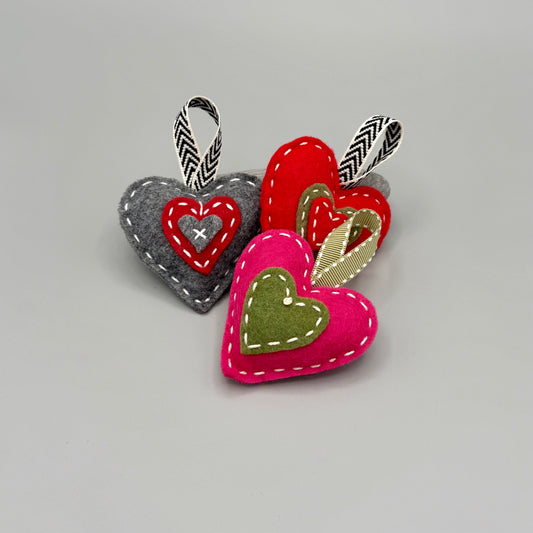 Felted Heart Ornament