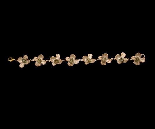 Hand Painted Dogwood Bracelet