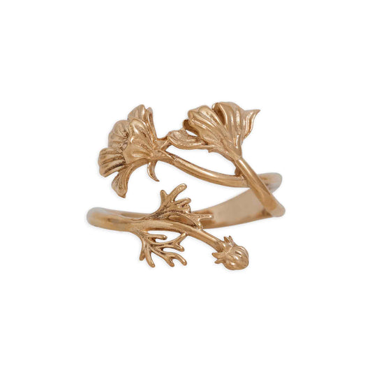 Adjustable Birth Flower Rings: Bronze / October - Cosmo