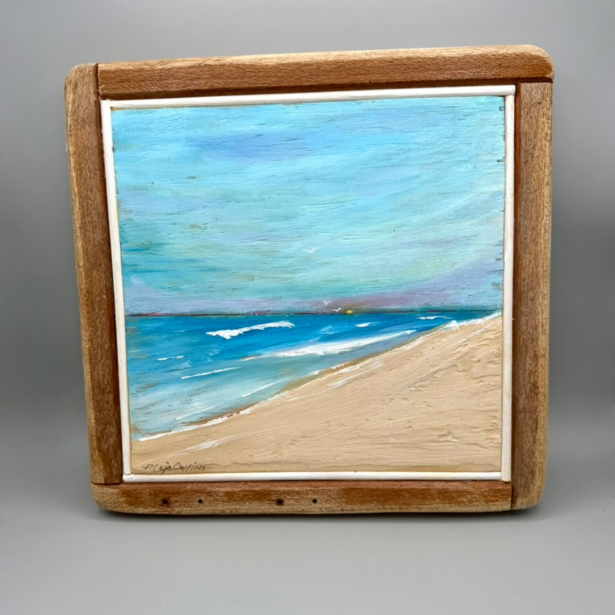 Quiet & Subtle 12x12" - Acrylic on Recycled Wood