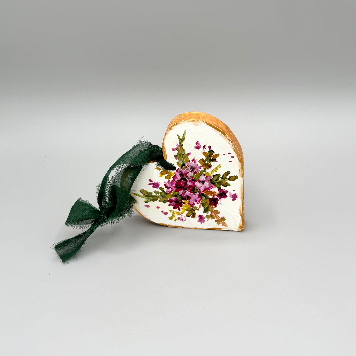 Magenta Floral Mini Heart