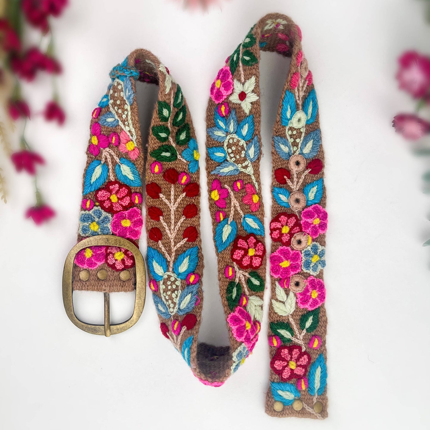 Mocha Mouse Wildberry Embroidery Belt