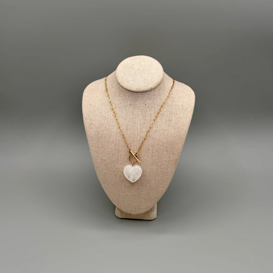 Toggle Quartz Heart Pendant