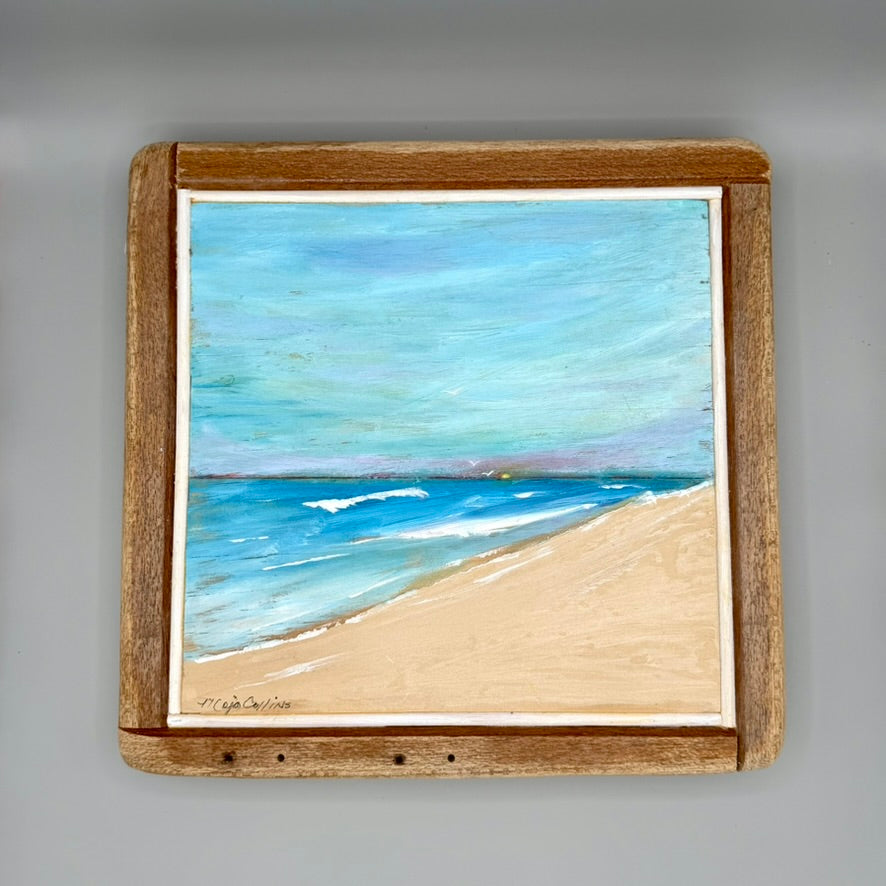 Quiet & Subtle 12x12" - Acrylic on Recycled Wood