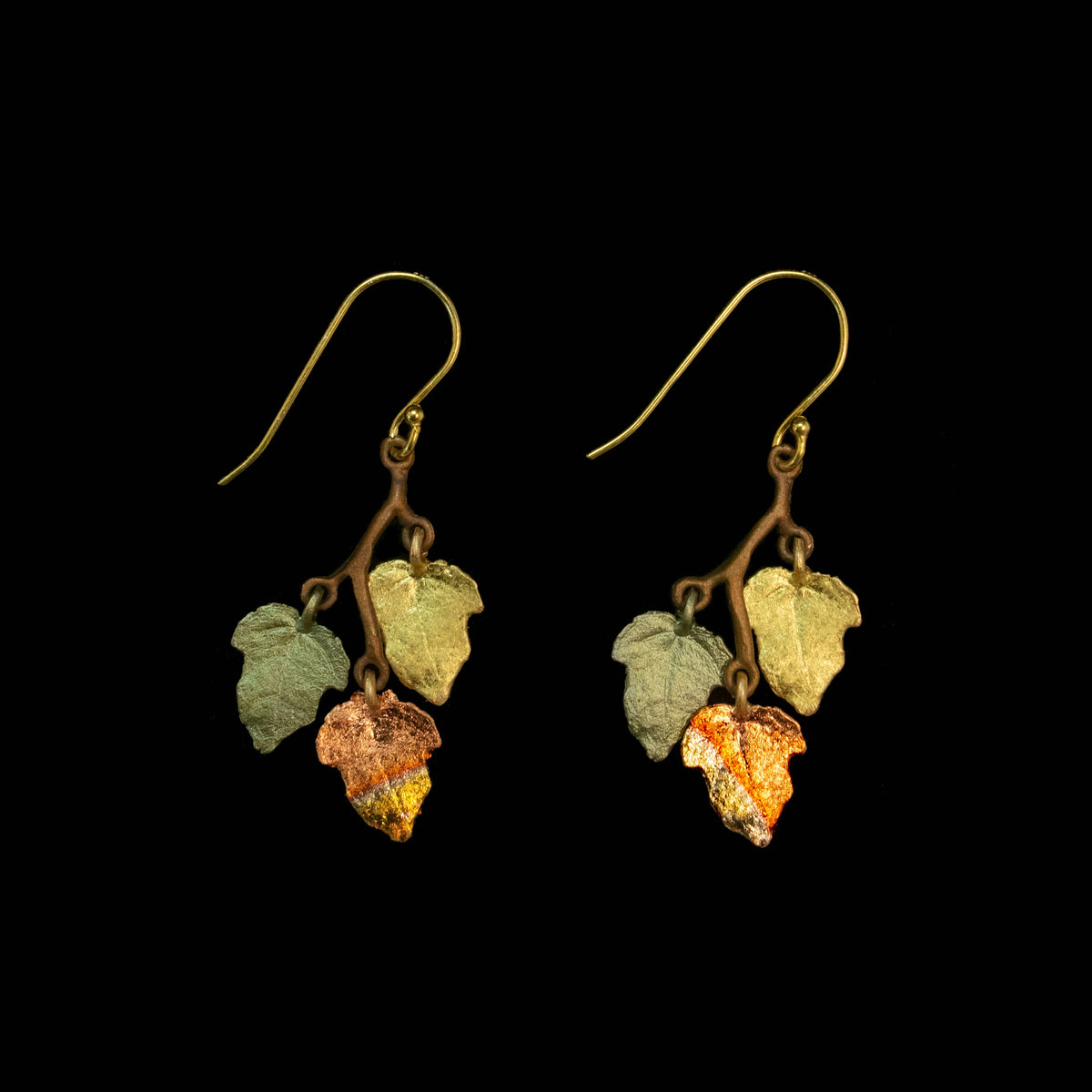 Sugar Maple Dainty 3-Leaf Wire Earrings