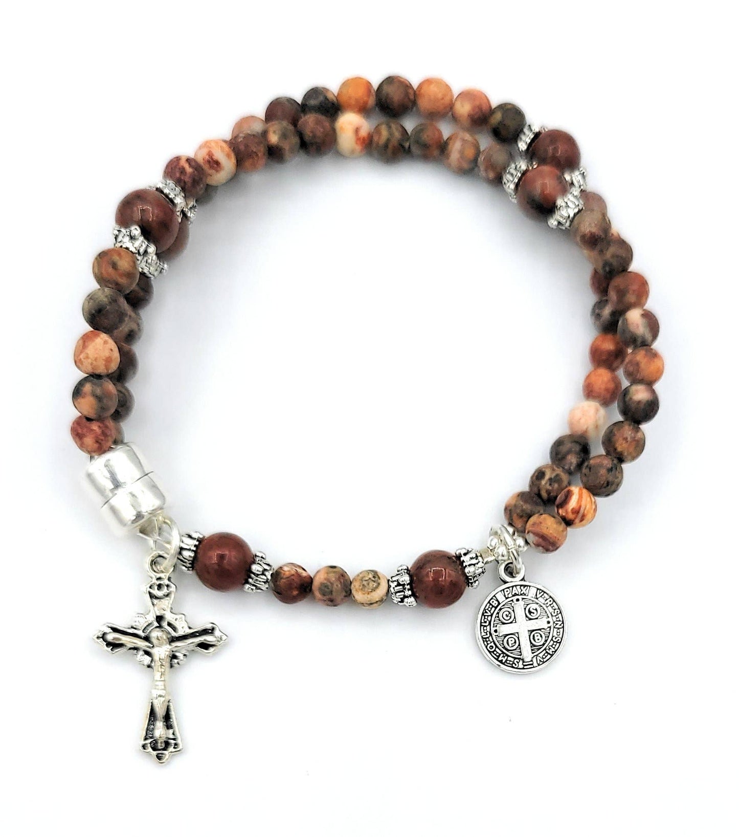 Vista Peacock Jasper Wrist Rosary