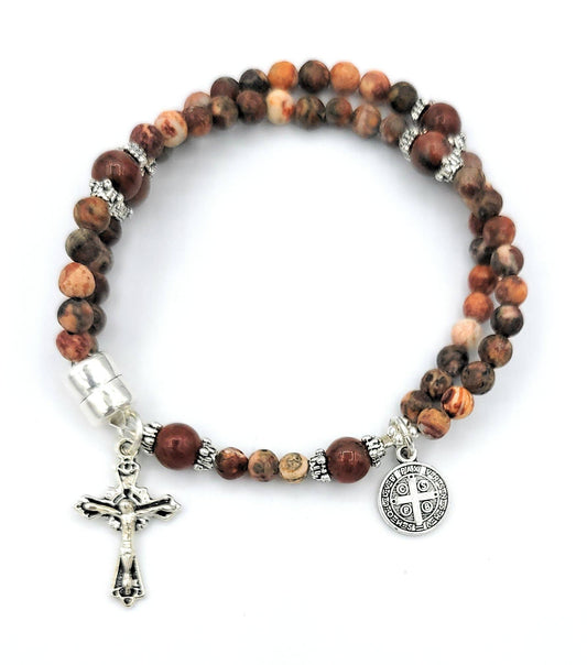 Vista Peacock Jasper Wrist Rosary