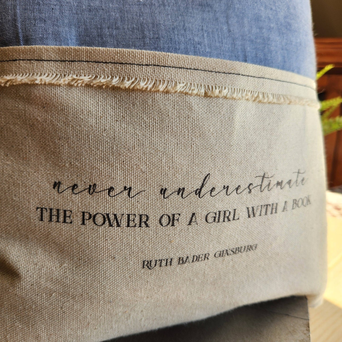 Never Underestimate the Power of a Girl with a Book Reading Pillow