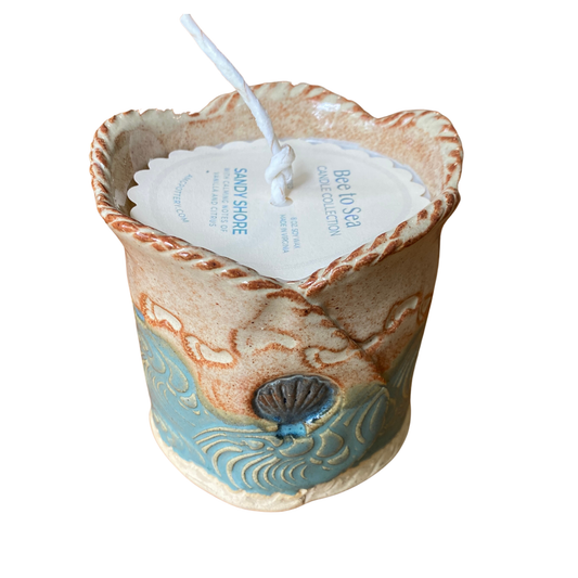Footprints in the Sand Candle
