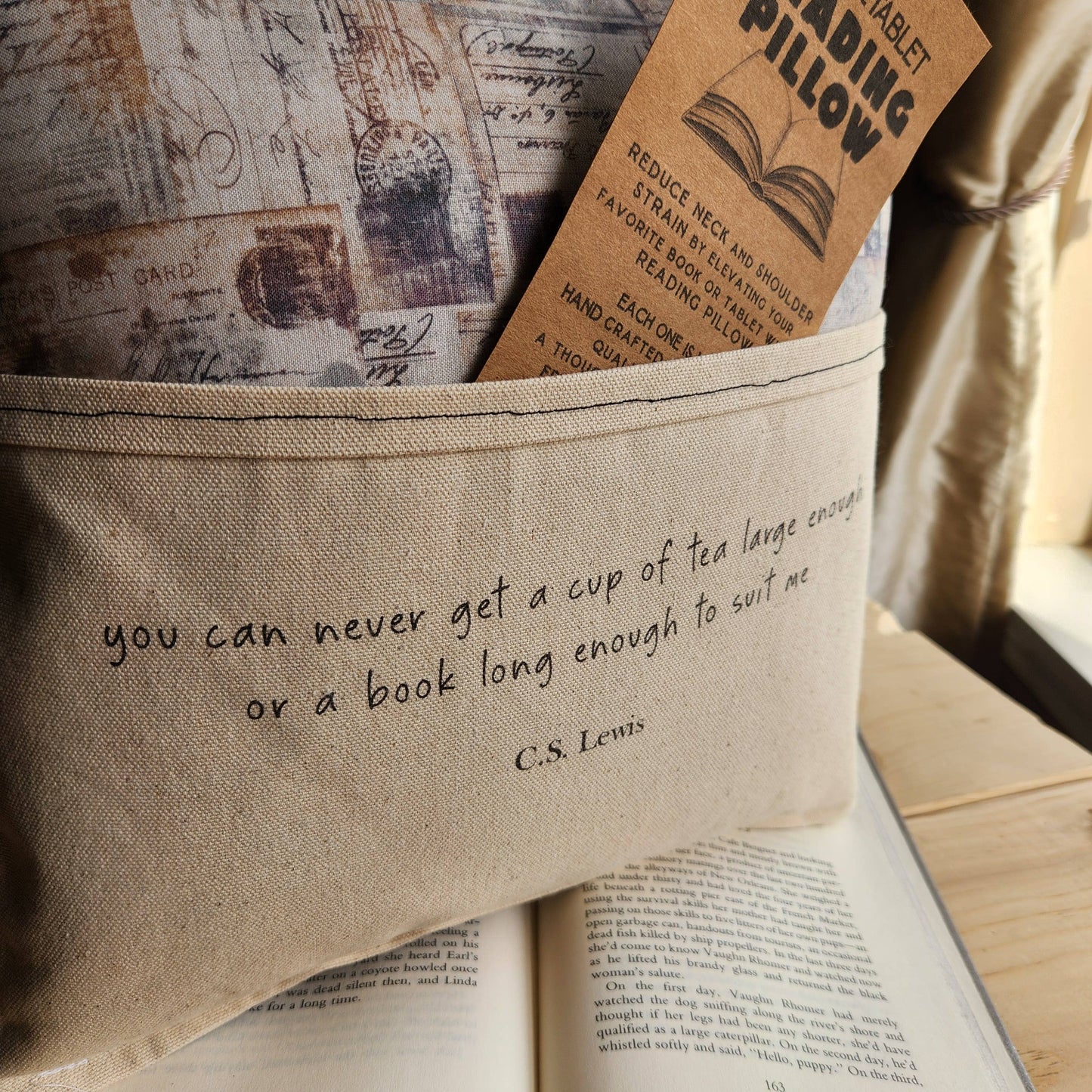 CS Lewis Reading Pillow