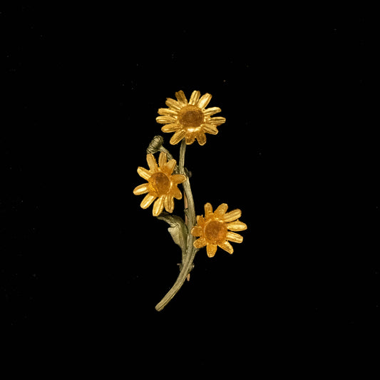 Golden Daisy Brooch