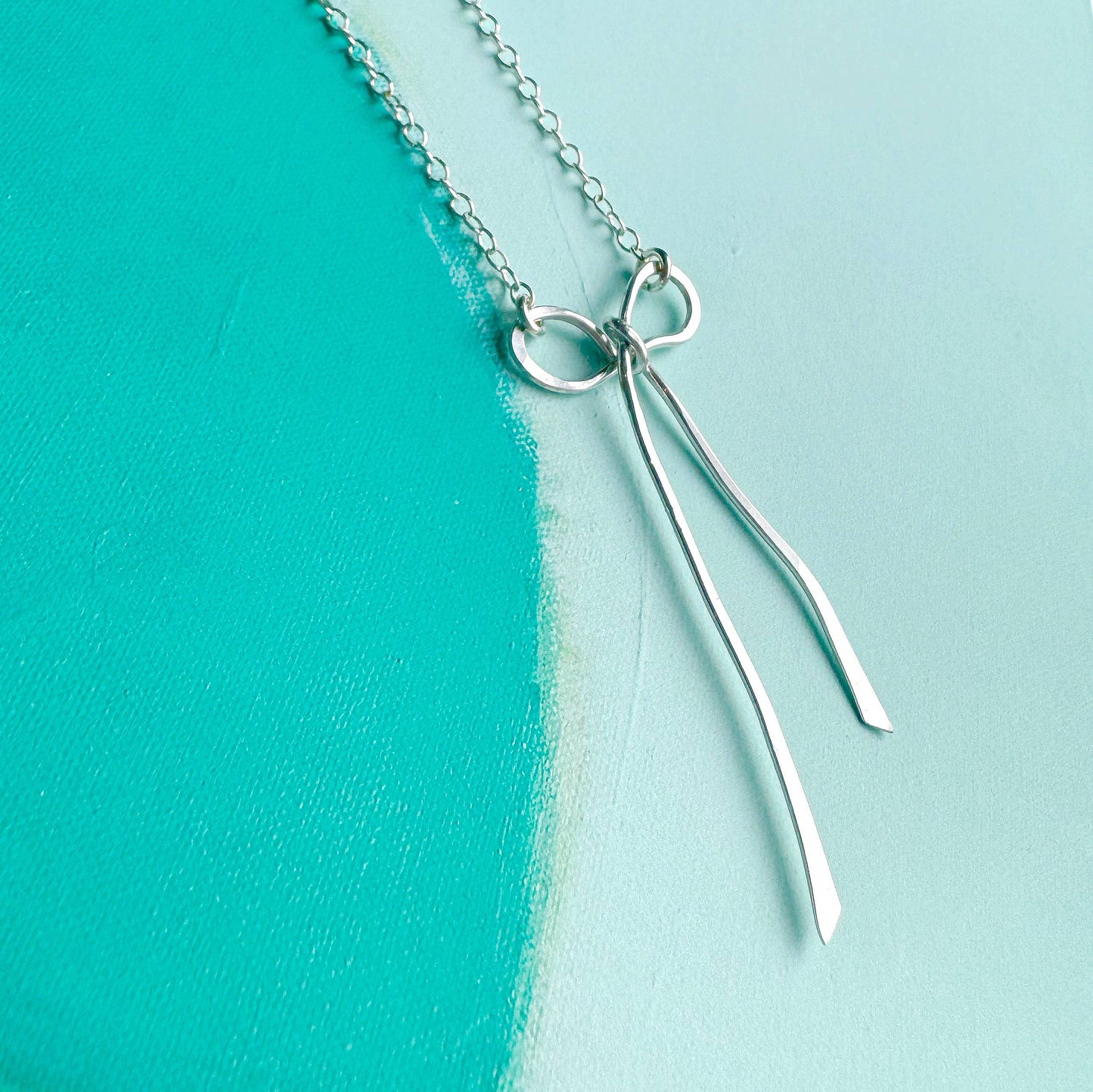 Wire Coquette Bow Dainty Necklace