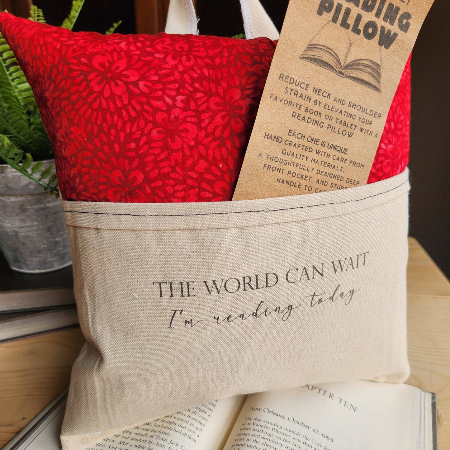 The world can wait... Reading Pillow