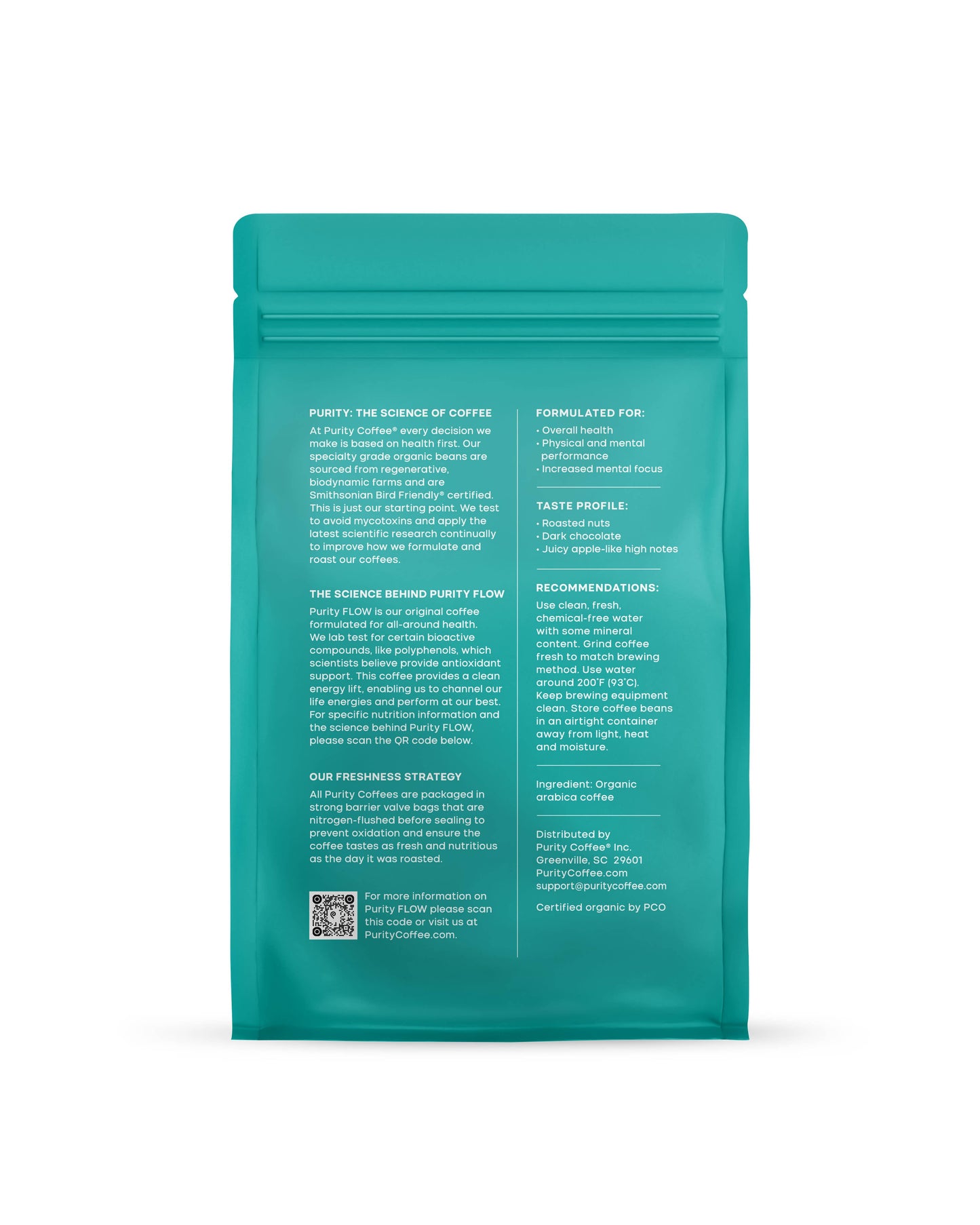 Organic Mold Free Medium Roast Whole Bean Coffee 12oz|FLOW