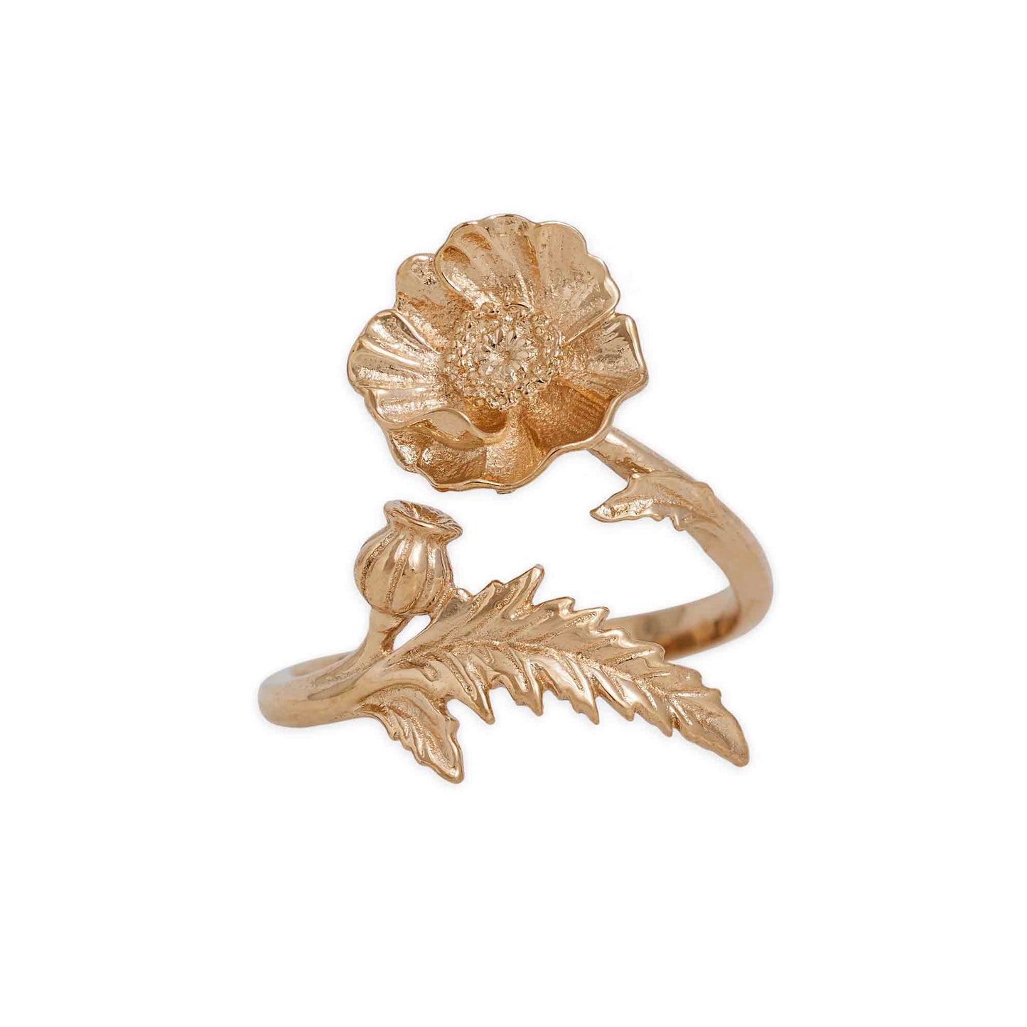 Adjustable Birth Flower Rings: Bronze / April - Daisy