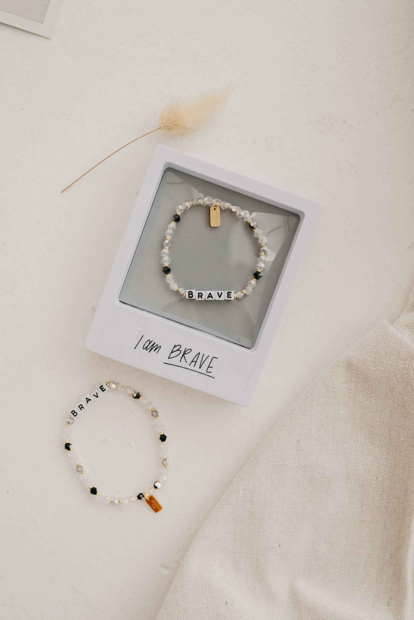 'Brave' Beaded Swarovski Bracelet
