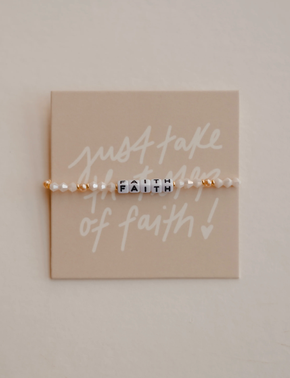'Faith' Beaded Swarovski Bracelet