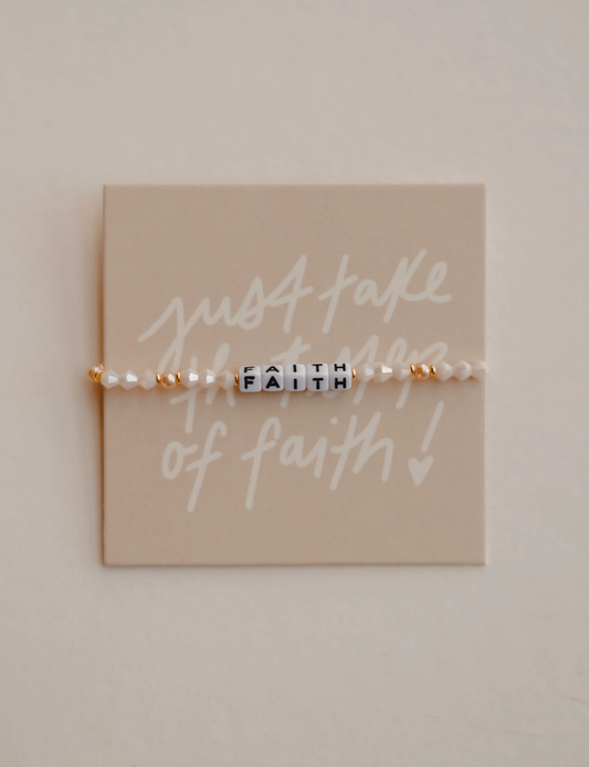 'Faith' Beaded Swarovski Bracelet