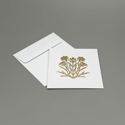 Gold Flower-Mini Card