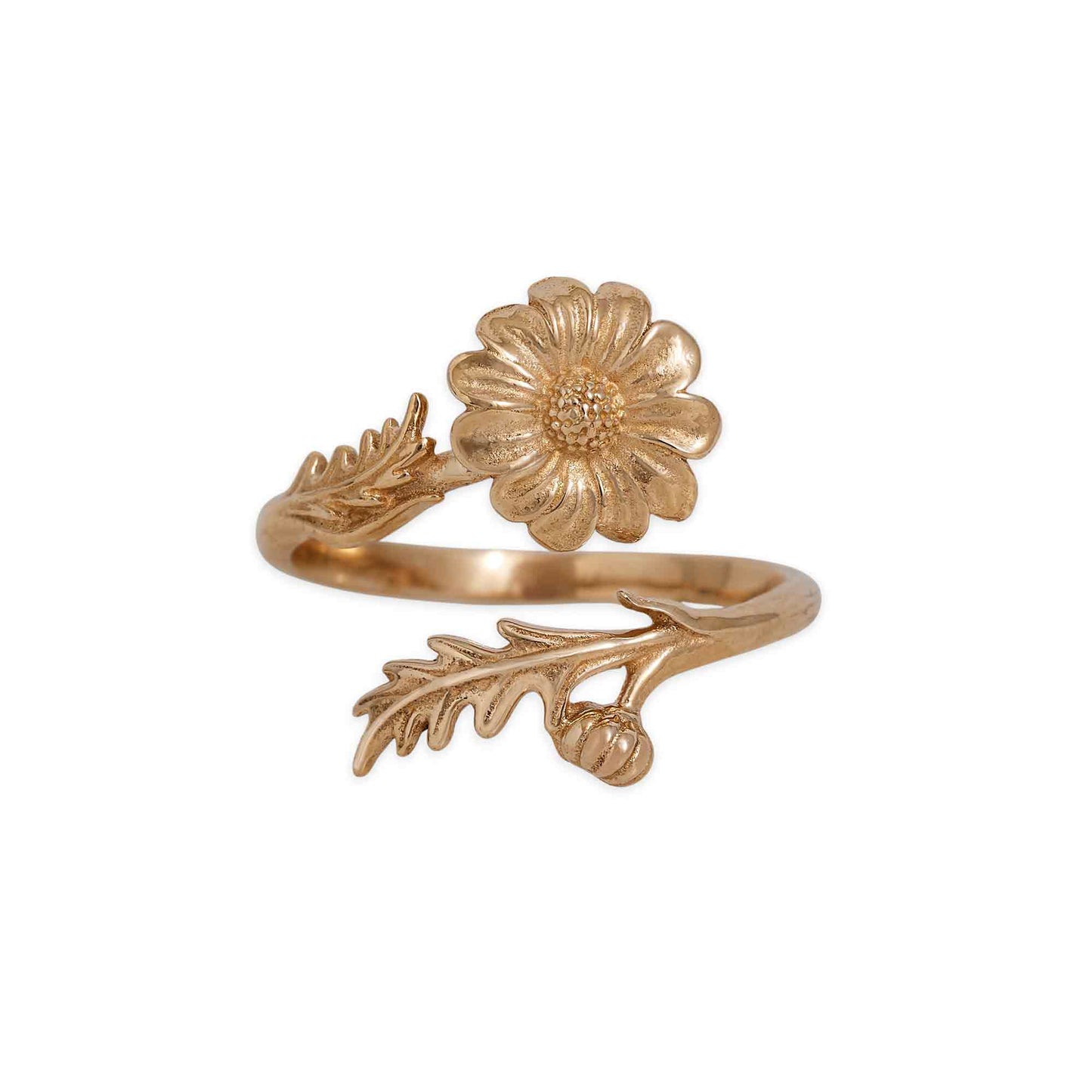 Adjustable Birth Flower Rings: Bronze / February - Iris