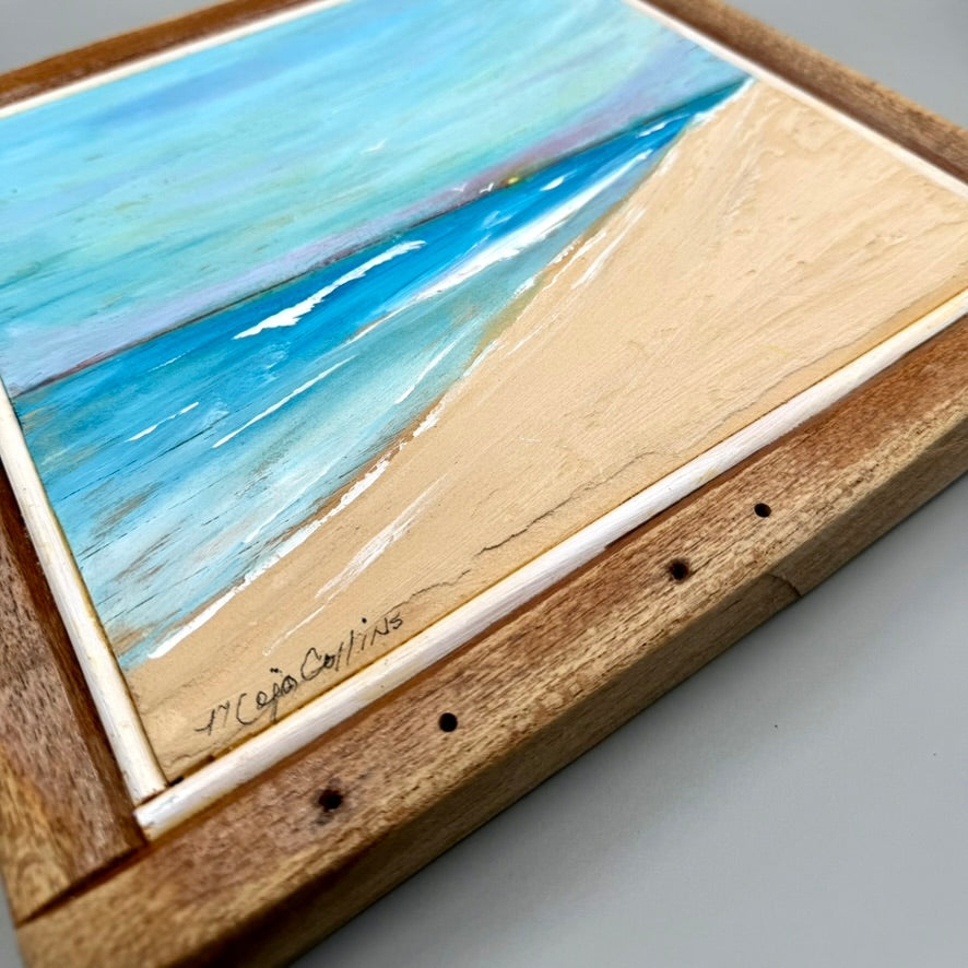 Quiet & Subtle 12x12" - Acrylic on Recycled Wood