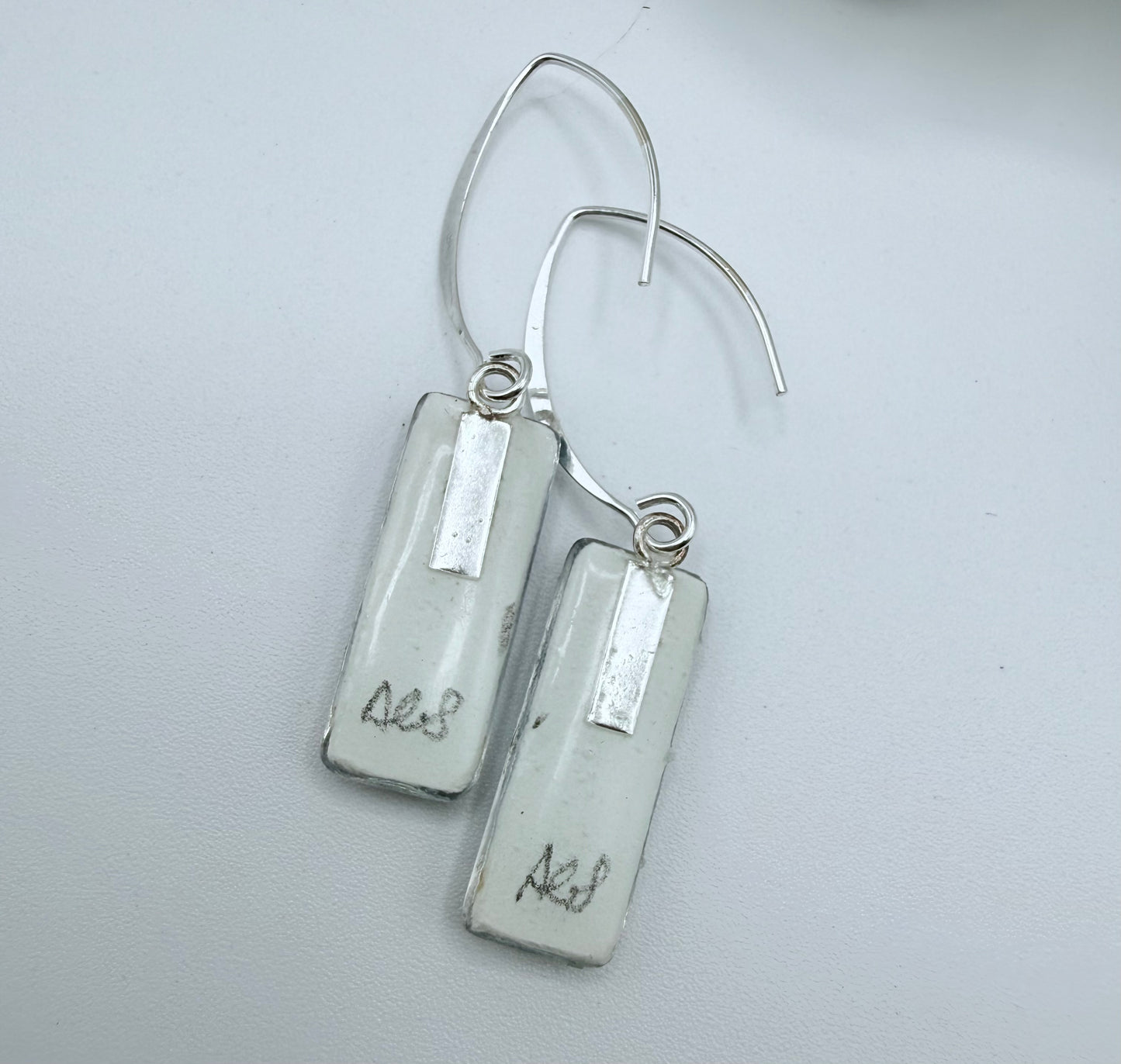 Ocean and Shore Watercolor Drop Earrings