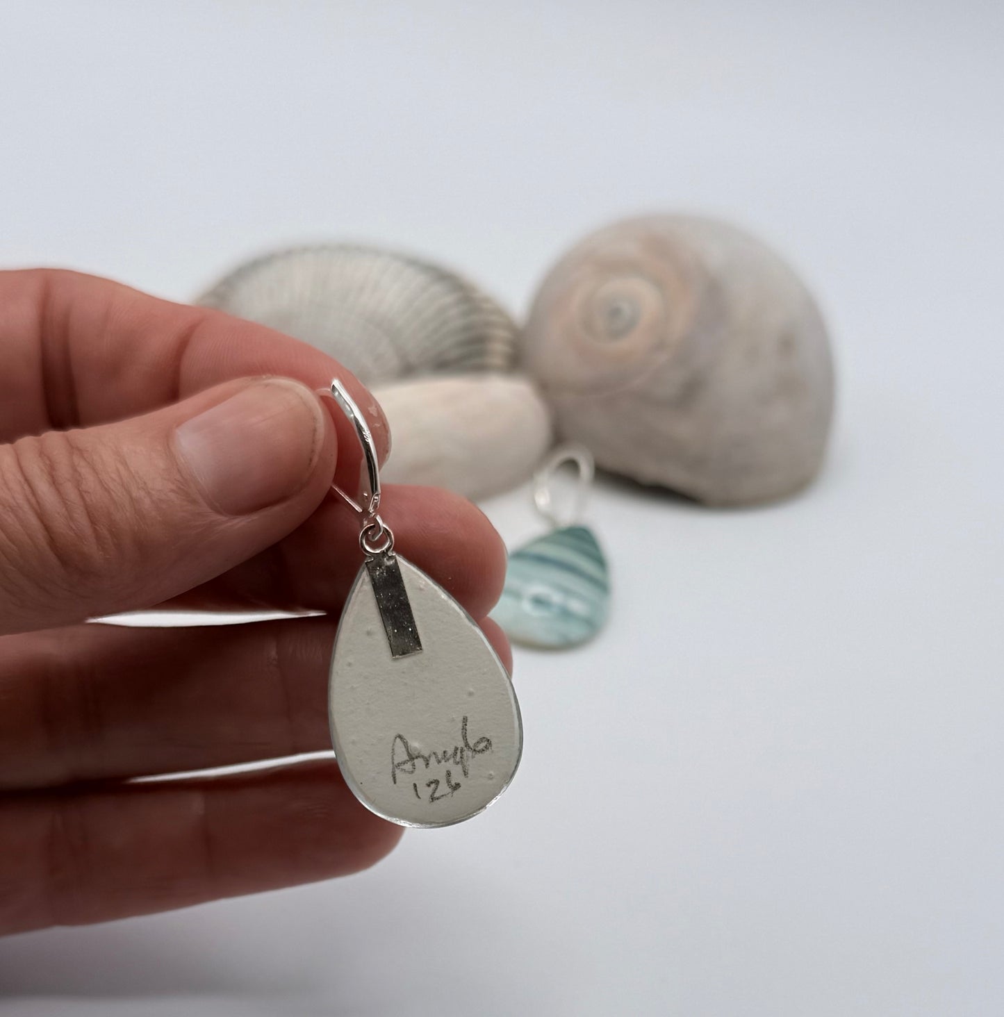 Ocean and Beach - Original Watercolor Earrings