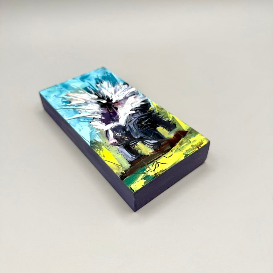 Skunk Oil Painting 3"x6"