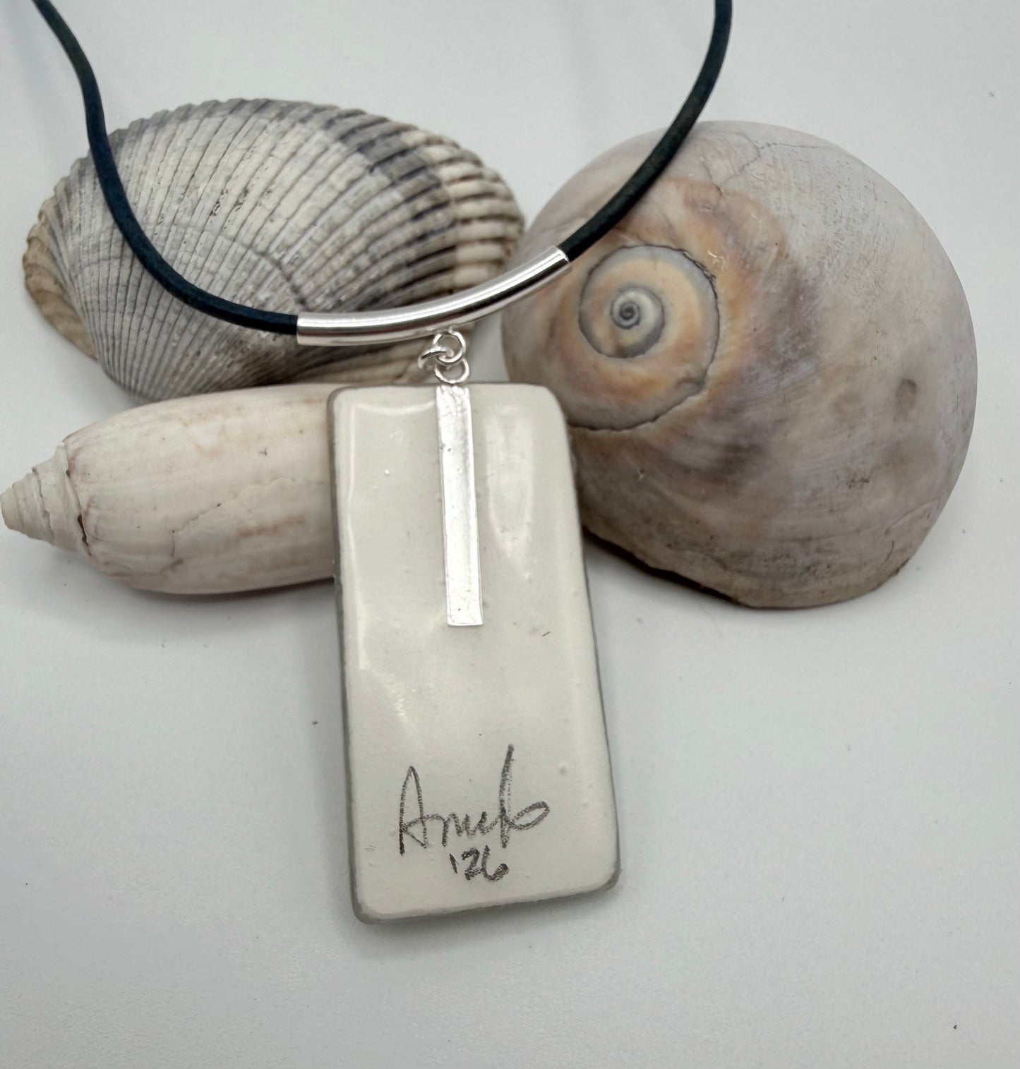 Dunes and Ocean - Original Watercolor and Sterling Necklace