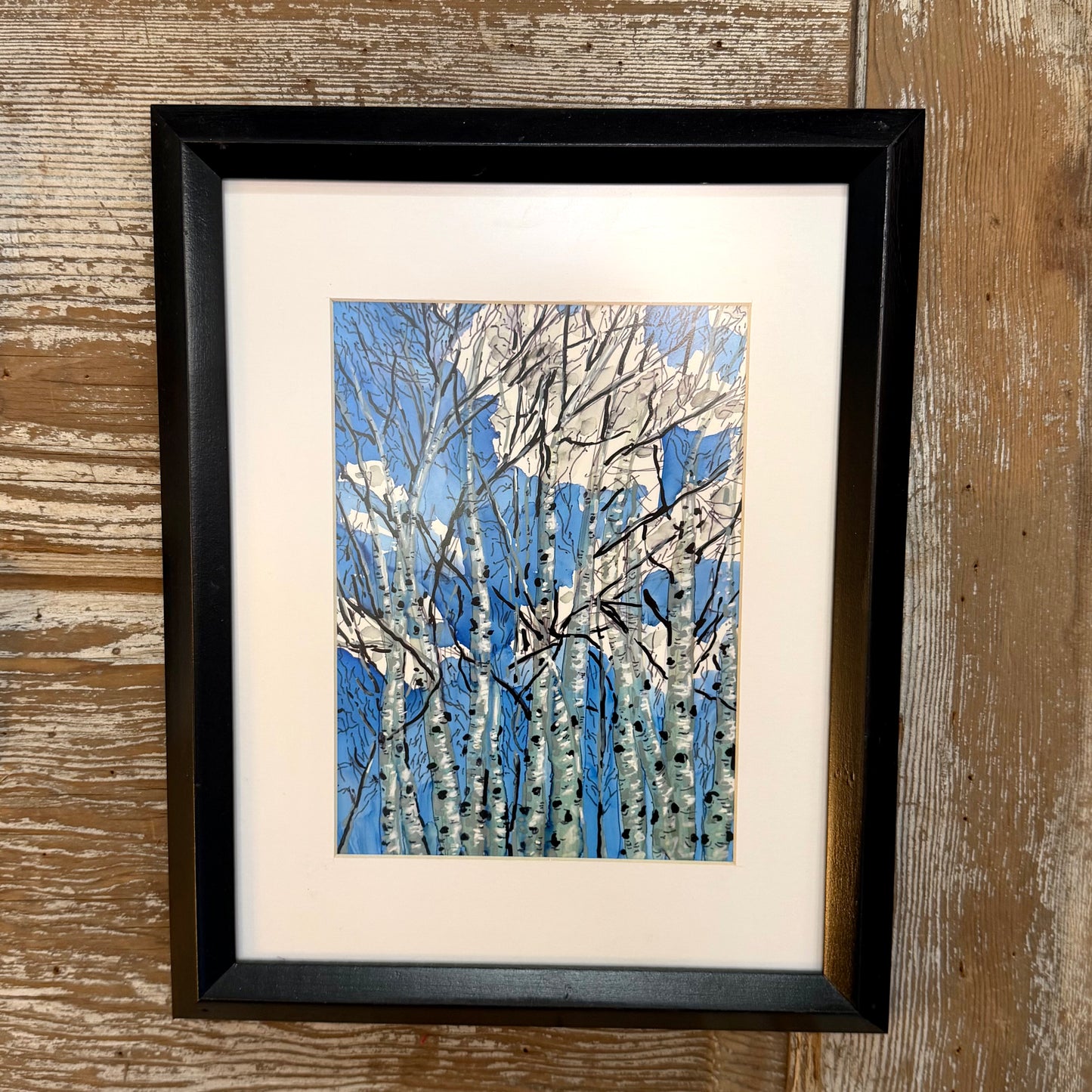 Aspens against the sky