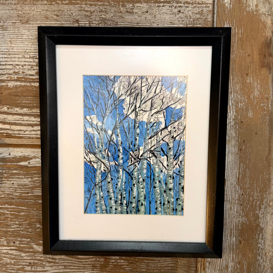 Aspens against the sky