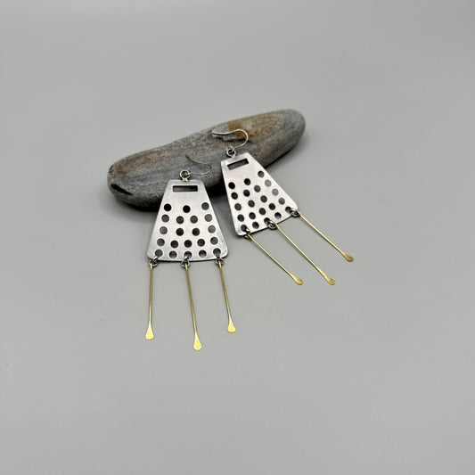 Upcycled Stainless Steel Earrings